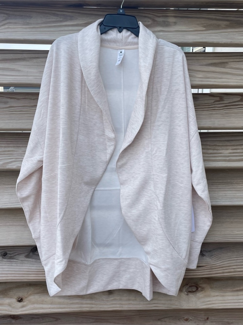 Yogalicious Heather Crystal Gray Scuba London Open Cardigan Women M NWT